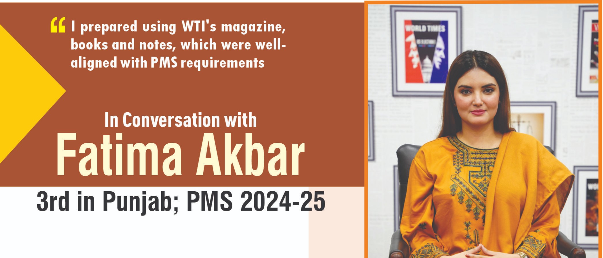 In Conversation with Fatima Akbar 3rd in Punjab; PMS 2024-25